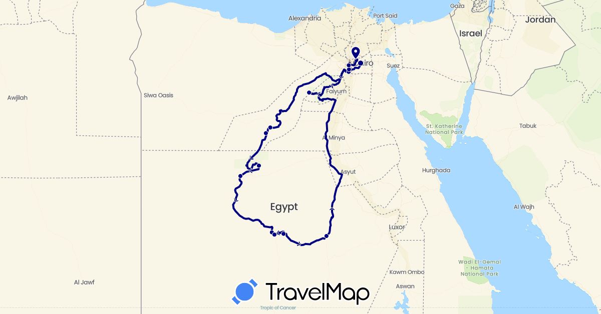 TravelMap itinerary: driving in Egypt (Africa)