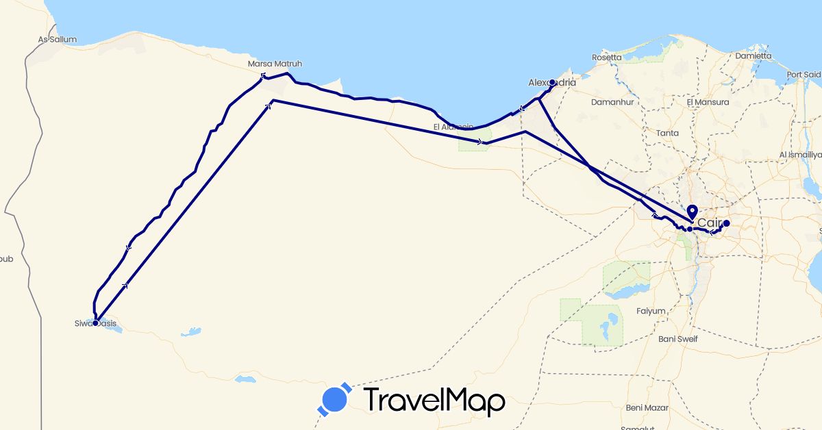 TravelMap itinerary: driving in Egypt (Africa)